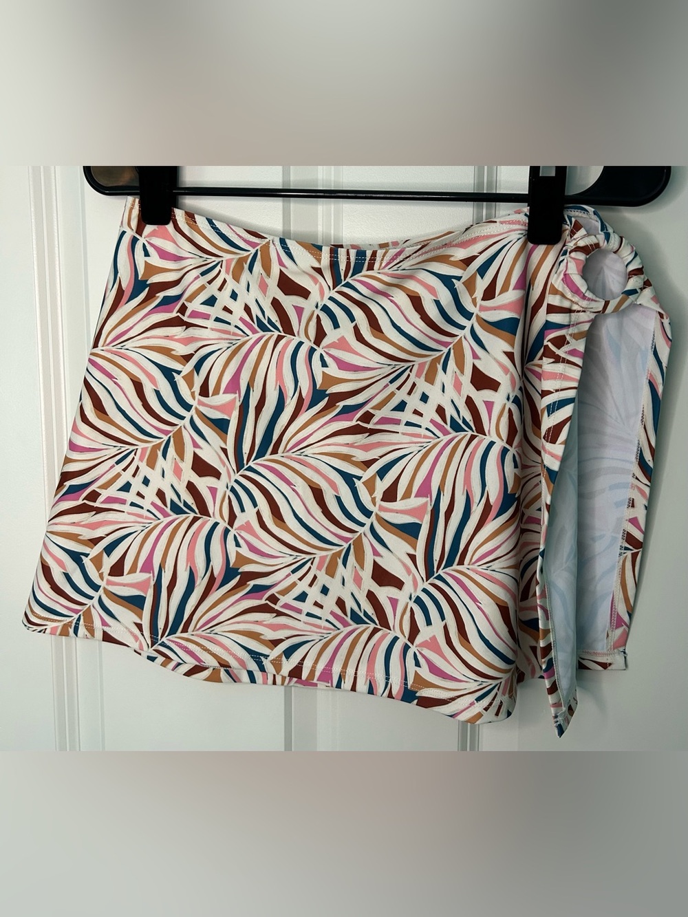 Jessica Simpson Multicolor Leaf-Print Swim Coverup Skirt L/XL